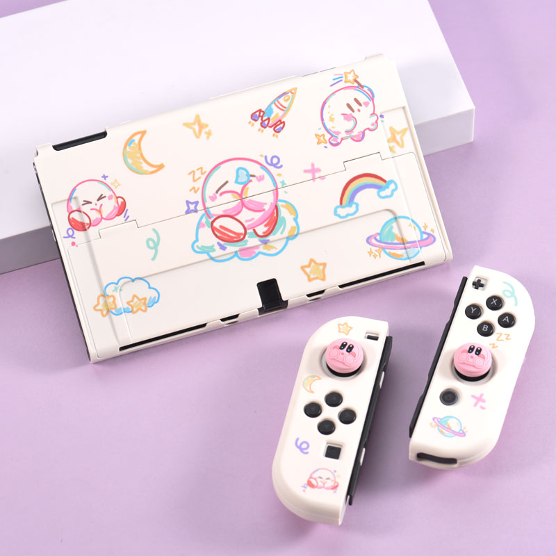 任天堂Switcholed保护套星之卡比ns保护壳硬壳磨砂硅胶手柄少女心卡盒配件整理便携式手提收纳包switch保护壳高性价比高么？