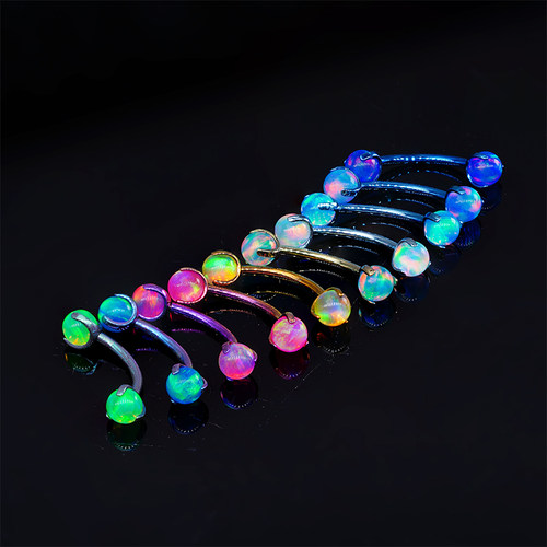 rockboil眉钉rook钉纯钛果冻澳宝