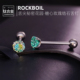 rock boilF136钛合金糖心玫瑰花锆石舌钉舌环内螺纹甜酷个性 穿孔