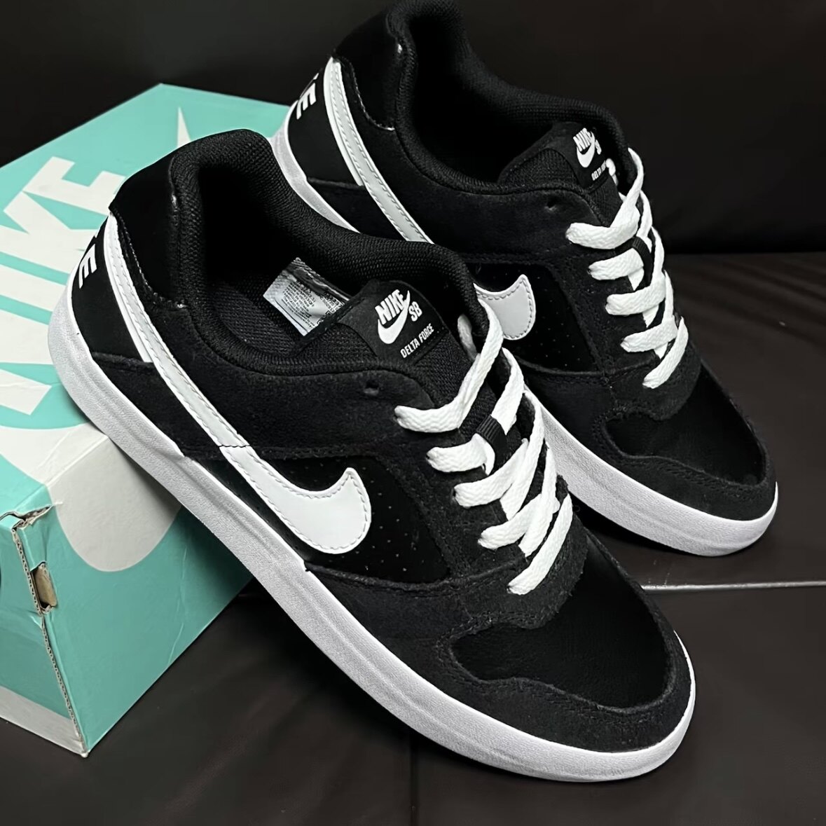 Nike/耐克男鞋 SB Delta Force Vulc复古黑白滑板鞋942237-010