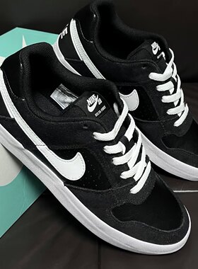 Nike/耐克男鞋 SB Delta Force Vulc复古黑白滑板鞋942237-010