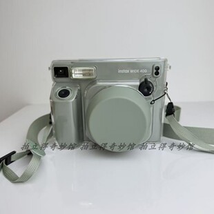 富士拍立得wide400相机保护壳 硅胶镜头盖防刮透明水晶壳背带肩带