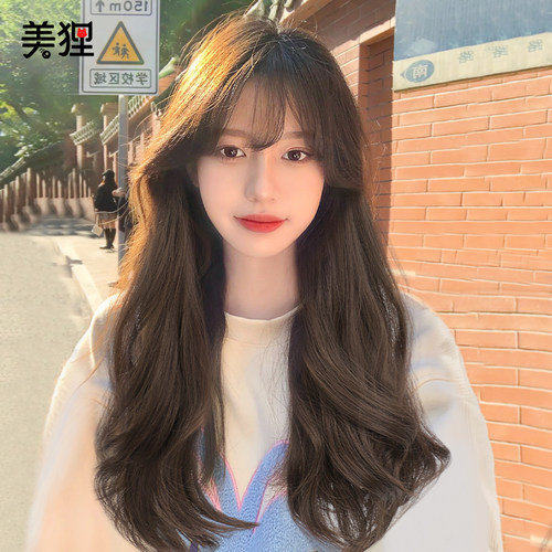 全头套式假发自然大波浪