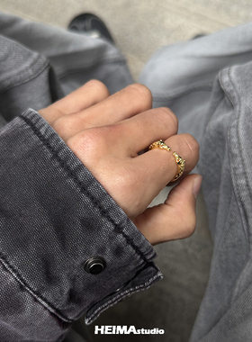 【马年限定】马上有钱系列S925纯银戒指男女小众轻奢情侣开口戒子