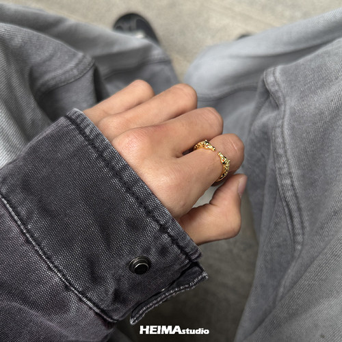 【马年限定】马上有钱系列S925纯银戒指男女小众轻奢情侣开口戒子