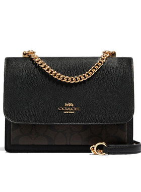 COACH 蔻驰 Klare系列 纯白色logo链条单肩包斜挎包