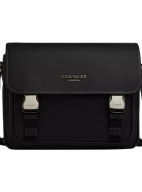 COACH/蔻驰Racer Messenger 男士公文包斜挎包邮差包 翻盖款