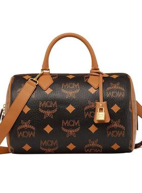 MCMELLA 经典印花女包 波士顿包手提包 斜挎包中号
