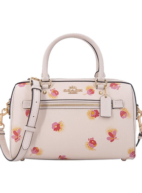 COACH 蔻驰 Rowan 27 印花涂层帆布拼皮手提单肩斜挎包波士顿包