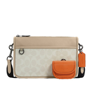 COACH 蔻驰 Heritage  斜挎包单肩包 附零钱包 C8141正品迷你拉链