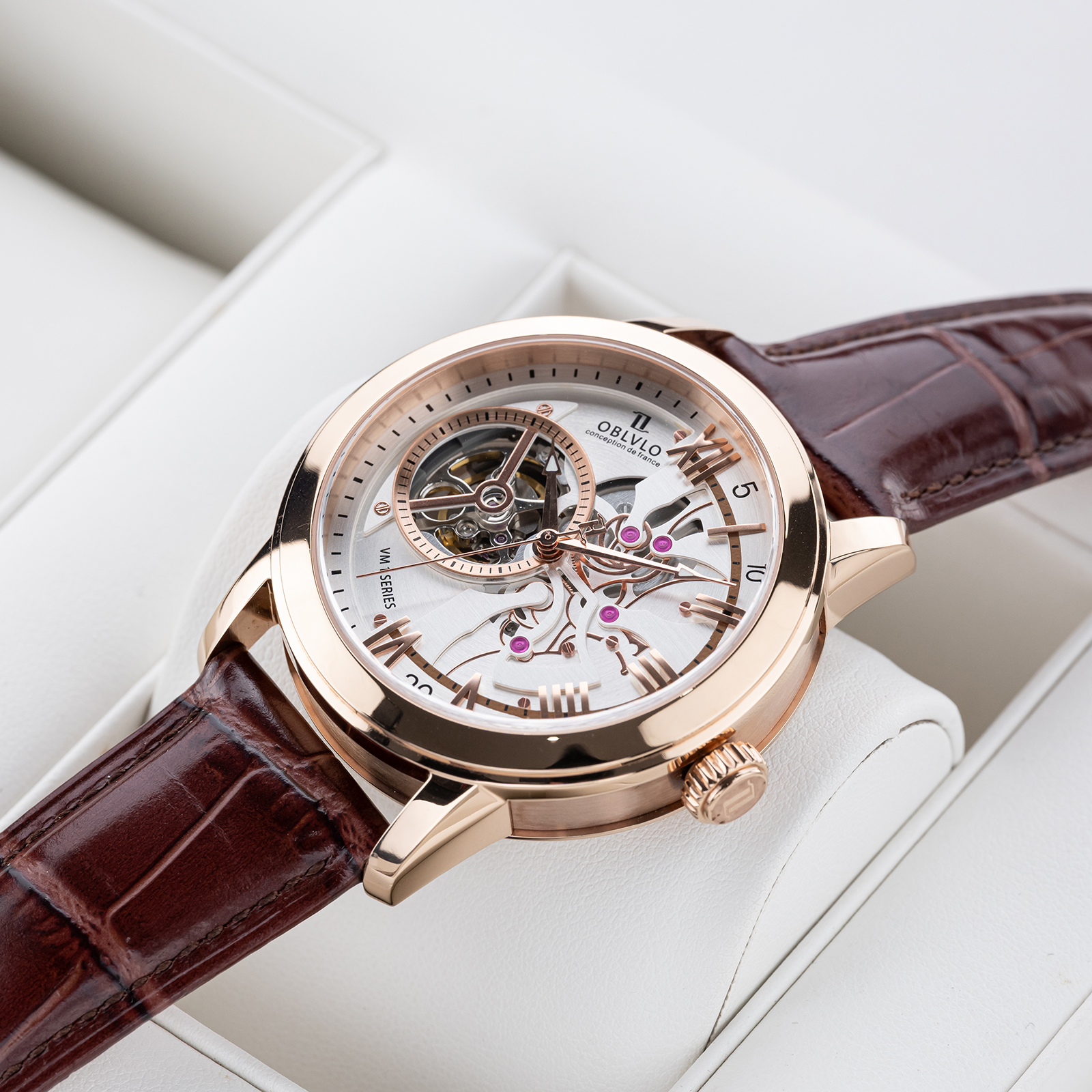 法国全自动机械表镂空