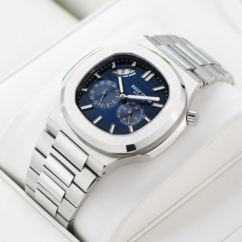 瑞士正品男士钢带多功能机械腕表