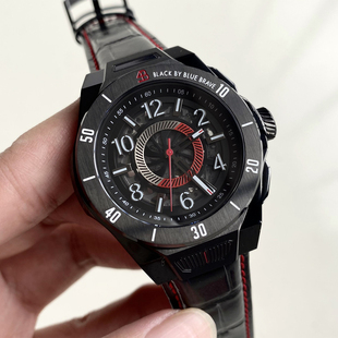 Blue OBLVLO联名4B潮牌系列新品 机械表防水Black Brave 男士