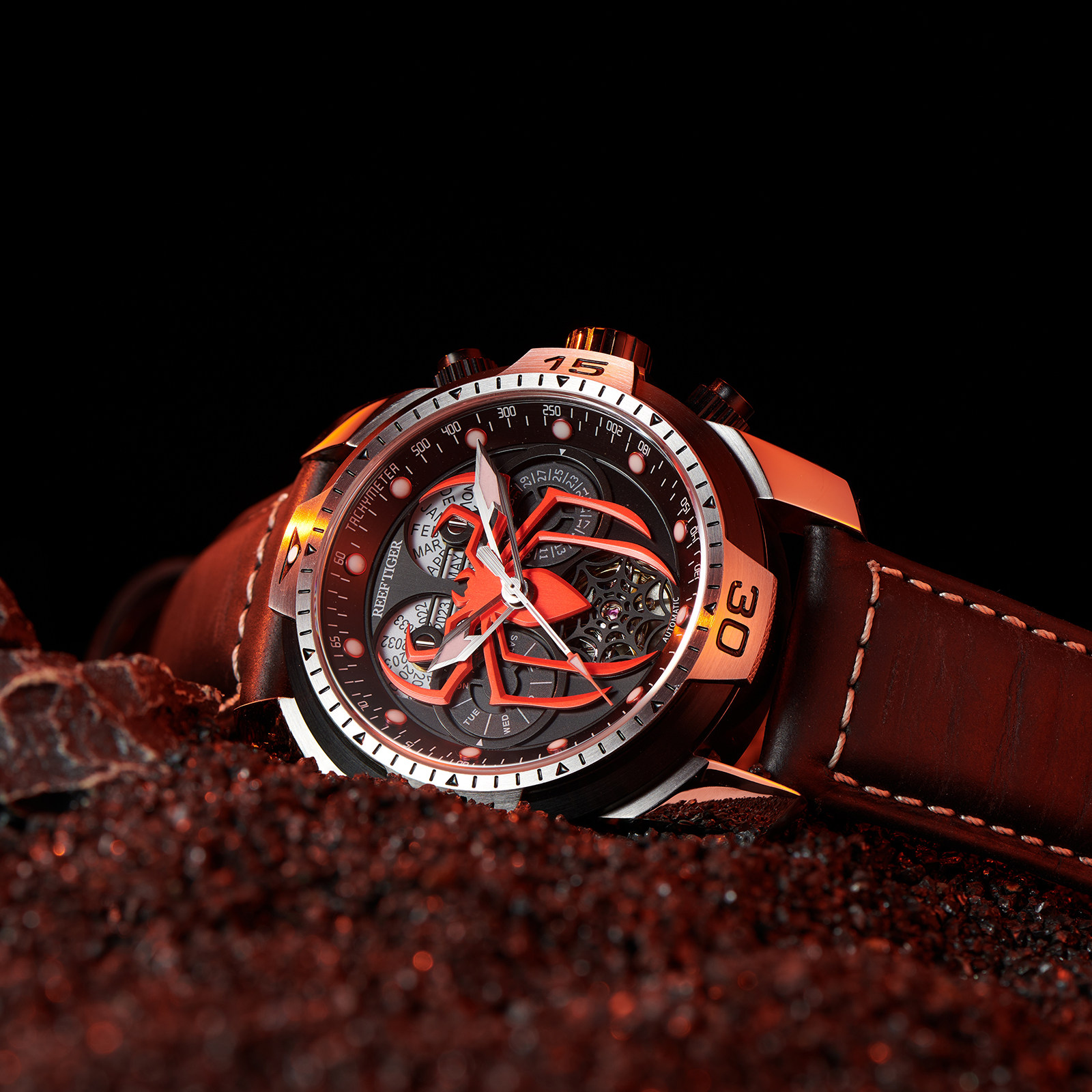 联名瑞夫泰格品牌男防水全自动机械手表男炫酷个性运动夜光十大