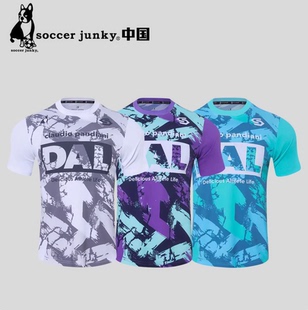 soccer T恤CP26803 junky足球狗幻彩户外运动冰感速干圆领男女短袖
