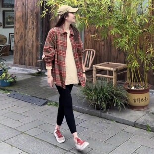 韩系时尚 外套女春季 洋气中长款 上衣2026新品 复古港风格 春装 子衬衫