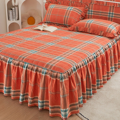 2025新款纯棉床裙单件床头罩套