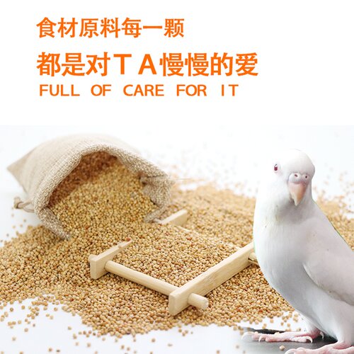 鹦鹉饲料5斤鸟食黄谷子小米饲料虎皮牡丹玄凤鸟食粮食鸟粮食物 - 封面