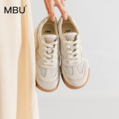 德训鞋 网面透气女2026年春季 新款 MBU 小众复古厚底休闲阿甘运动鞋