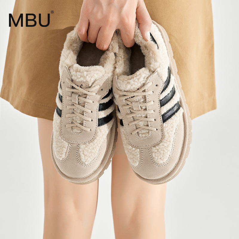 MBU加绒德训鞋雪地靴保暖棉鞋