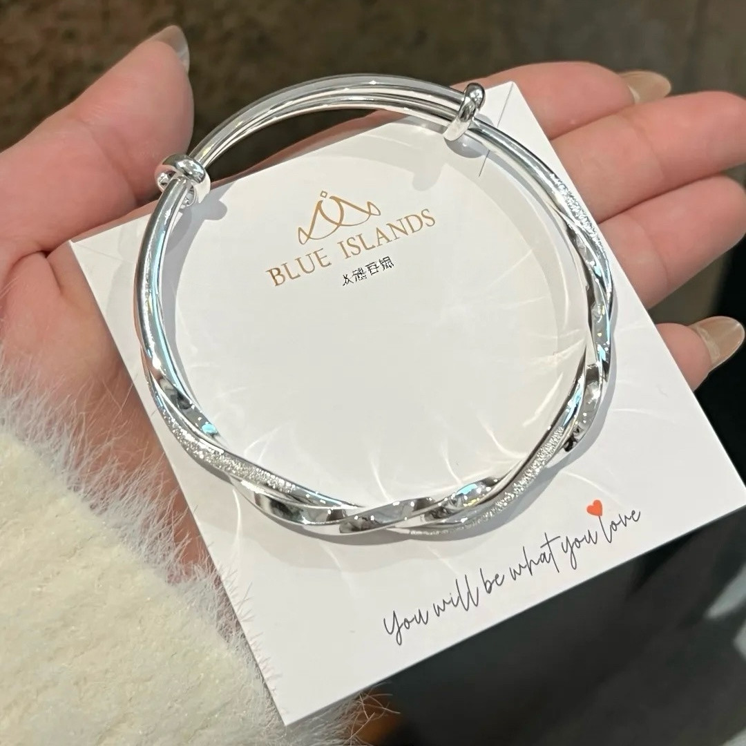 足银莫比乌斯环银手镯女纯银年轻款小众设计高级感生日礼物送女友
