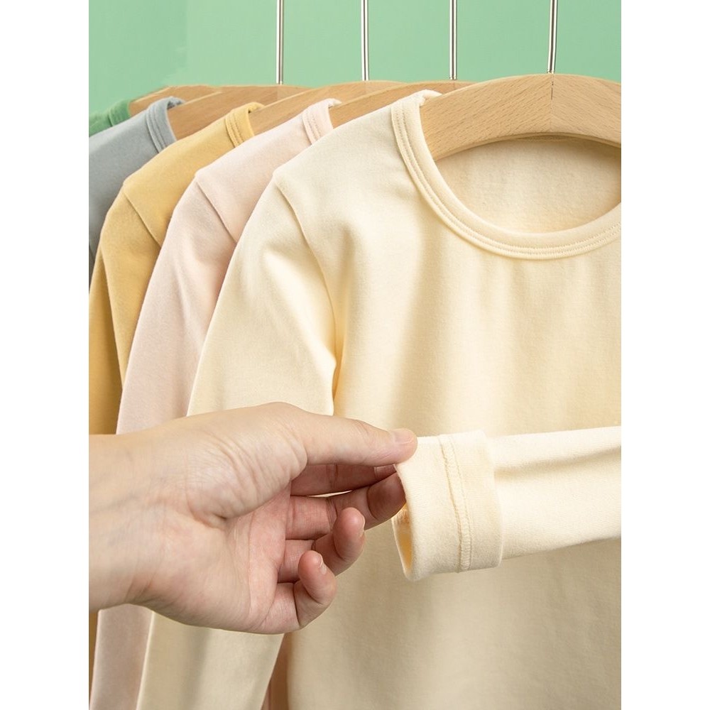 A类儿童打底衫纯棉单件保暖上衣宝宝秋衣男童女童长袖t恤秋冬