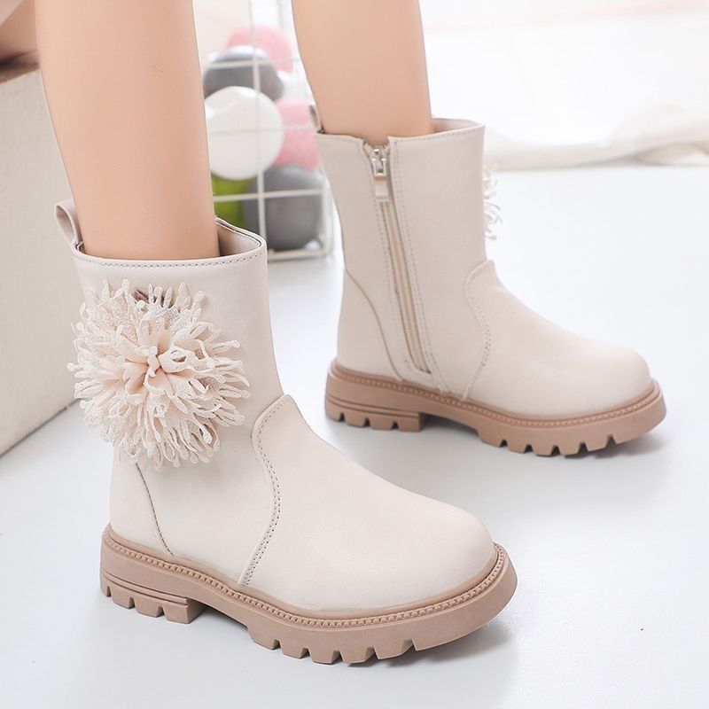 女童马丁靴秋冬韩版新款儿童长筒皮靴中大童高筒女孩单靴