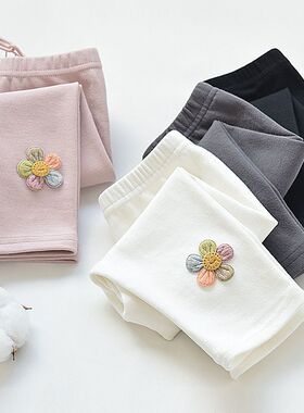 2025女童打底裤韩版百搭春秋款裤子薄款中小童儿童开档外穿长裤无