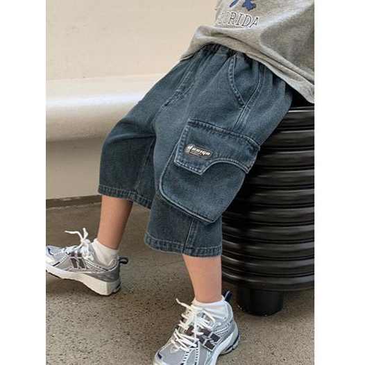 男童牛仔裤短裤新款儿童夏季裤子夏款休闲裤中大童七分裤洋气