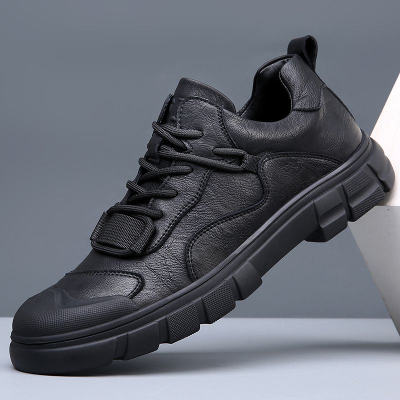 2025秋季新款男鞋子真皮透气百搭潮流运动休闲皮鞋男士户外登山鞋