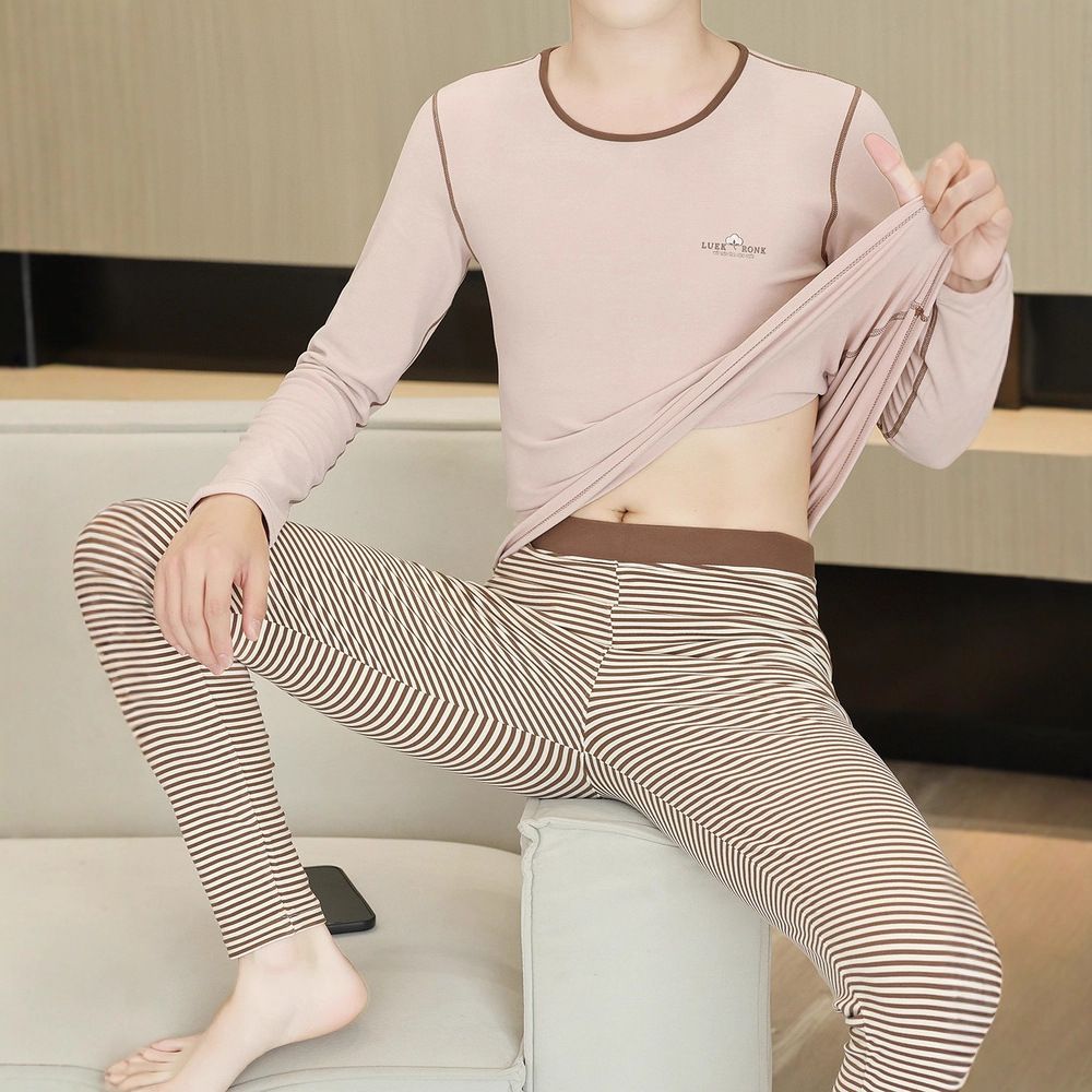 青少年德绒保暖内衣套装男冬季2025新款大童初高中生打底秋衣秋裤