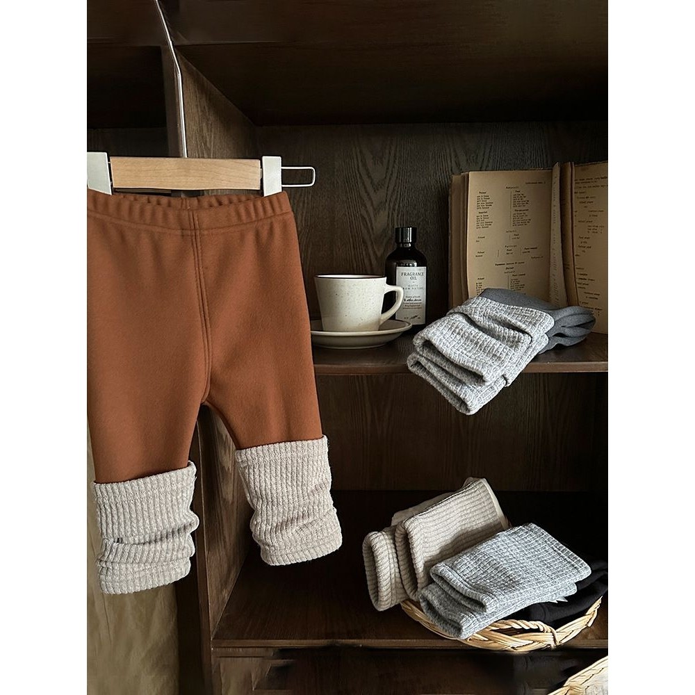 婴儿秋冬季裤子拼色加绒男女宝宝百搭打底裤小童加厚保暖洋气长裤,童装/婴儿装/亲子装,裤子,淘宝优惠券,粉丝福利购,淘宝优惠卷