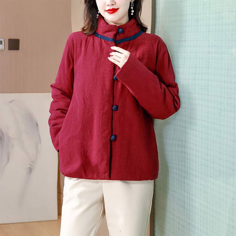苎麻加棉加厚棉服女冬季新款韩版优雅复古休闲短款小棉袄外套,女装/女士精品,棉衣/棉服,淘宝优惠券,粉丝福利购,淘宝优惠卷