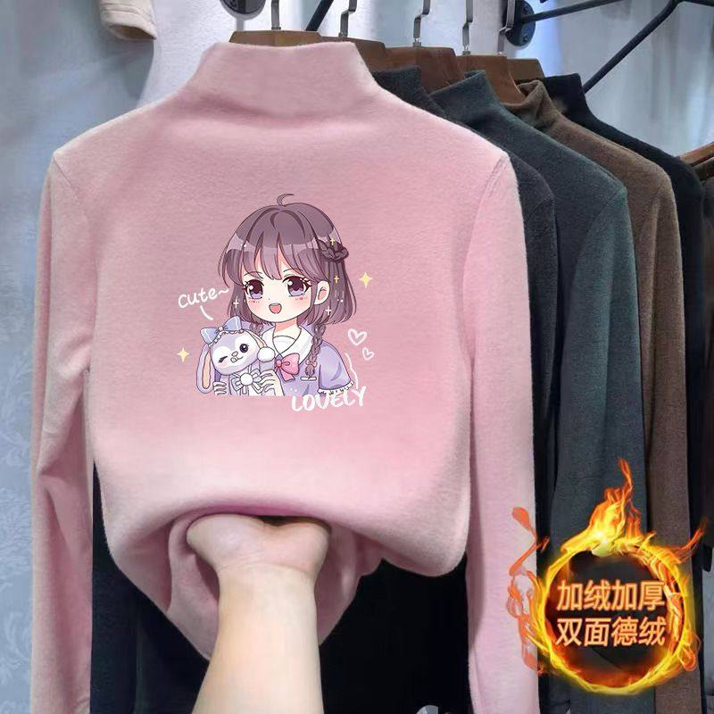 儿童双面德绒打底衫秋冬季中大童女童加厚长袖T恤圆领内搭上衣潮,女装/女士精品,T恤,淘宝优惠券,粉丝福利购,淘宝优惠卷