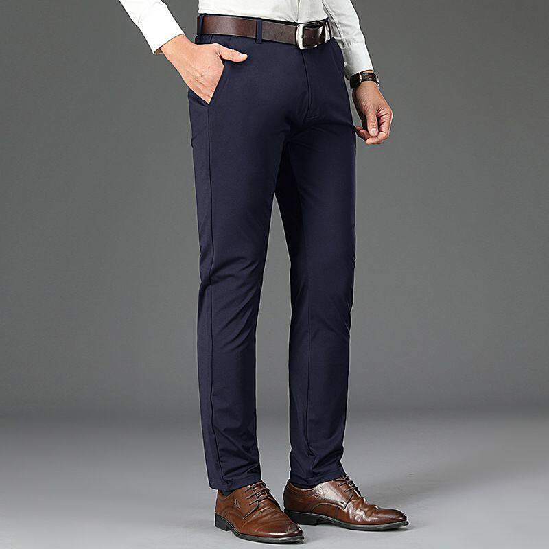 秋冬韩版修身男士西裤时尚商务休闲西装裤免烫职场青年男长裤