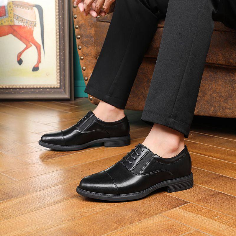 2025秋冬韩版正装皮鞋男牛皮商务系带大码新郎结婚鞋男大码舒适