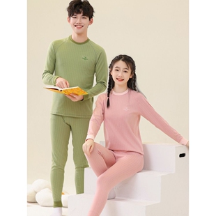男大童保暖内衣套装高初中女童学生秋衣秋裤暖绒睡衣青少年家居服