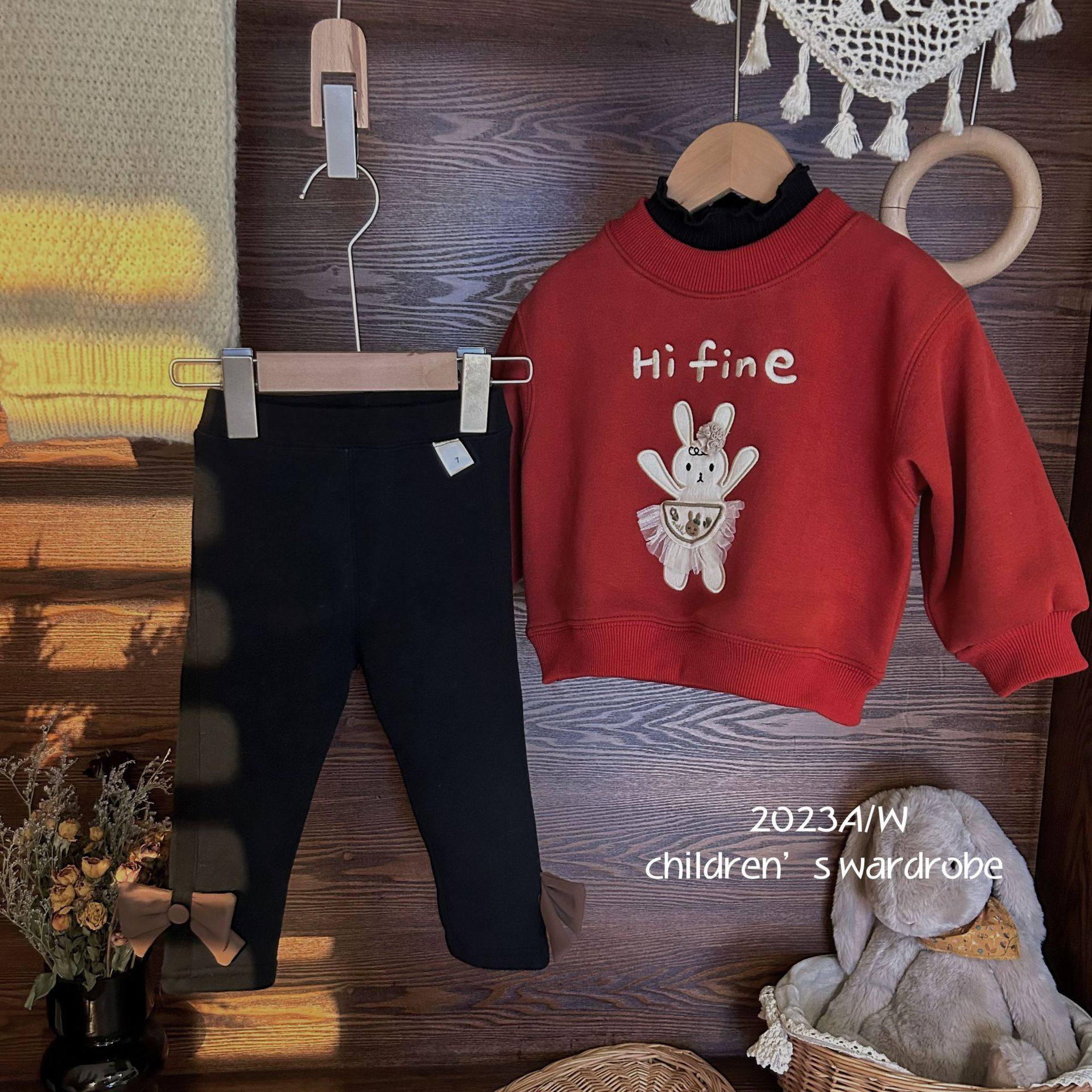 韩版童装新款冬季女童小兔子加绒红色卫衣儿童,童装/婴儿装/亲子装,卫衣/绒衫,淘宝优惠券,粉丝福利购,淘宝优惠卷