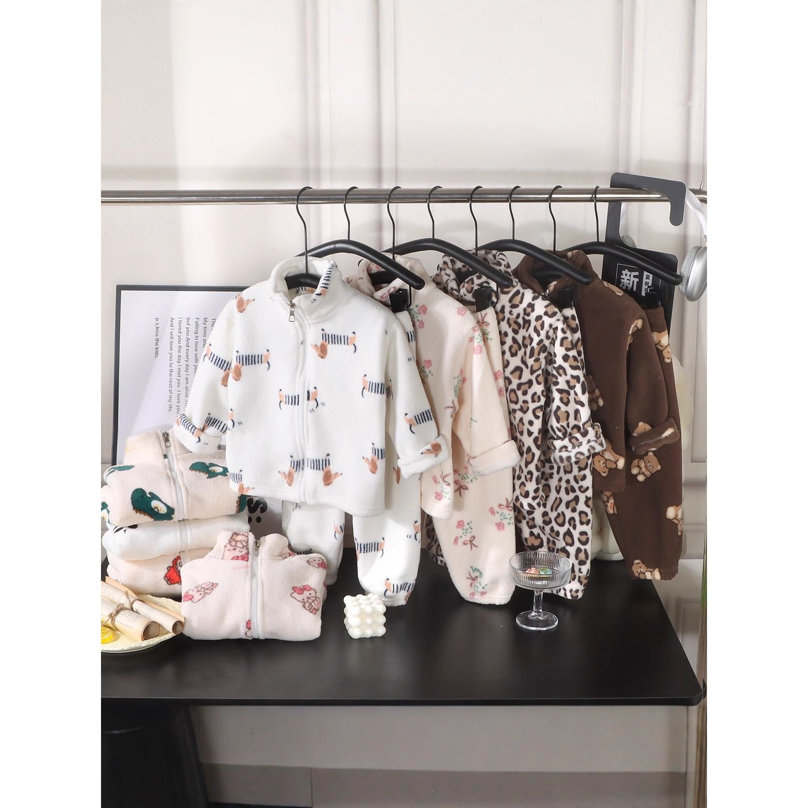 儿童家居服套装男女宝宝双面加绒加厚泡芙绒睡衣外套保暖两件套装,童装/婴儿装/亲子装,棉袄/棉服,淘宝优惠券,粉丝福利购,淘宝优惠卷