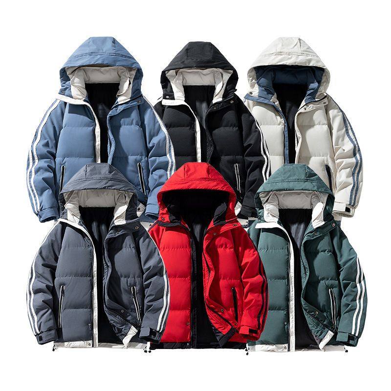 冬季加厚连帽羽绒棉衣男两条杠外套棉服男装棉袄保暖休闲百搭,女装/女士精品,棉衣/棉服,淘宝优惠券,粉丝福利购,淘宝优惠卷