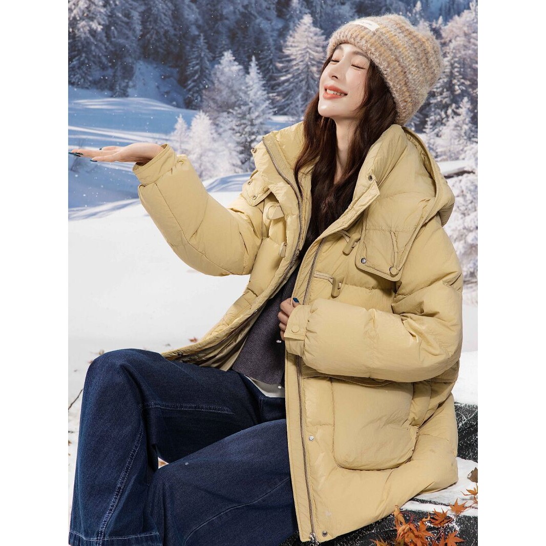 新国标90白鸭绒加肥加大码胖mm200斤收腰中长款孕妇羽绒服女2508