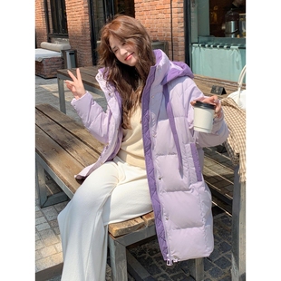 新款飘带胖mm300斤加肥加大码羽绒服女大码中长款羽绒服2435