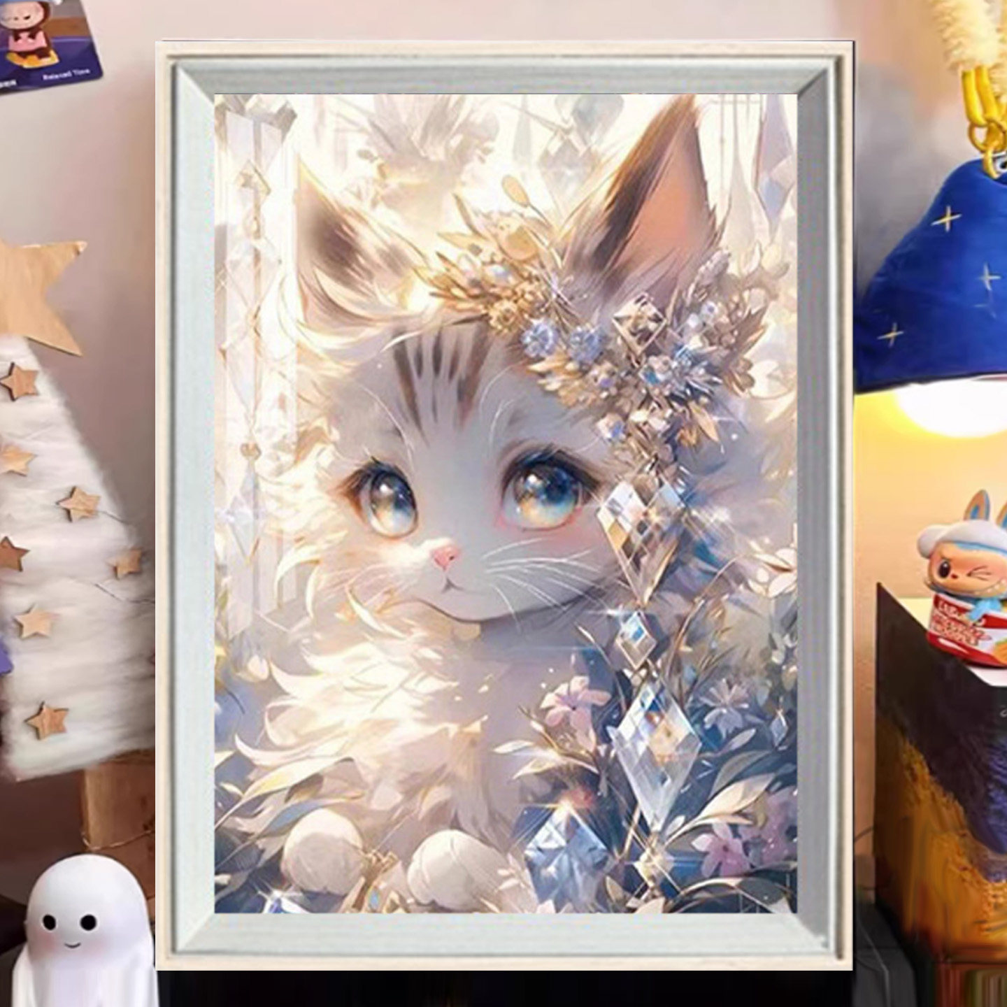 精灵猫咪2026新款钻石画DIY手工满钻客厅卧室高级装饰礼物