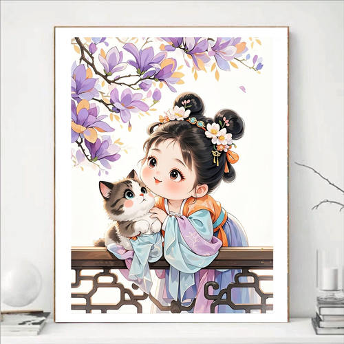 2026新款紫薇格格钻石画diy高颜值手工钻石贴画满钻客厅卧室