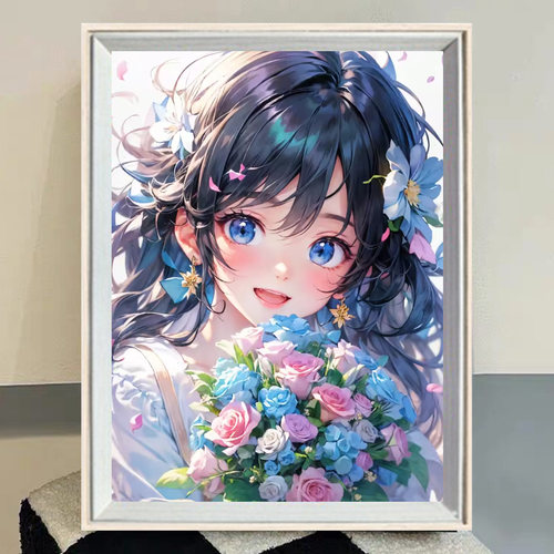 2026新款钻石画花遇少女diy城堡高颜值手工钻石贴画满钻客厅玄关