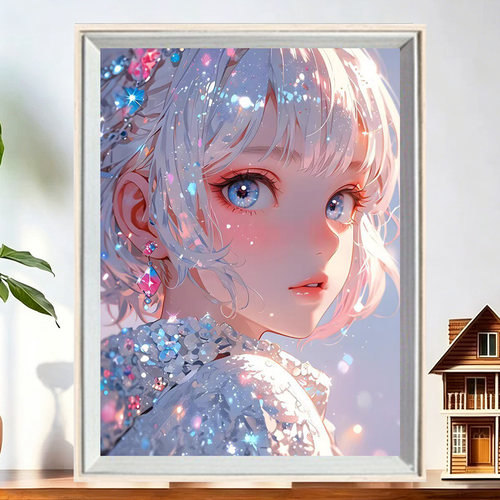 2026新款钻石画碎钻星眸diy城堡高颜值手工钻石贴画满钻客厅玄关