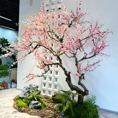 仿真桃花树假桃树型假树网红樱花树造景节日新年许愿树花树装饰