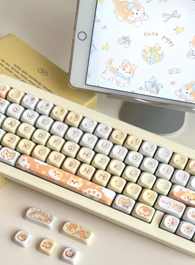 库洛洛  黄色系柯基狗狗可爱风 哈基米 MOA高度适配机械键盘键帽
