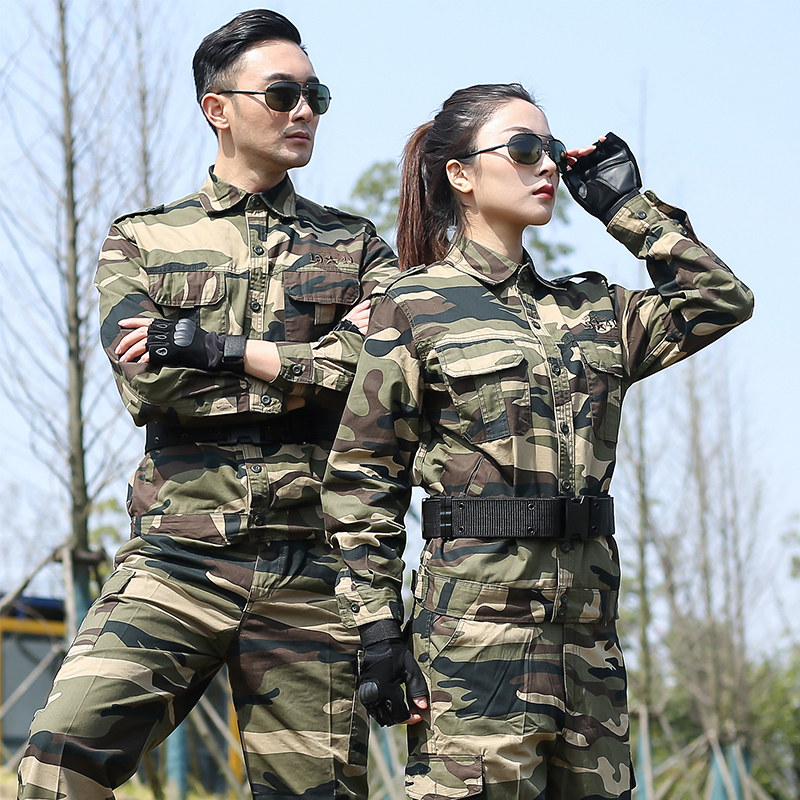 夏季短袖迷彩服男套装纯棉薄款休闲新式2026户外训练真品工作服女