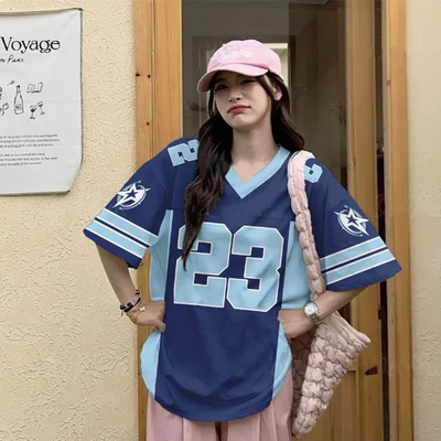 美式复古辣妹字母印花短袖T恤女